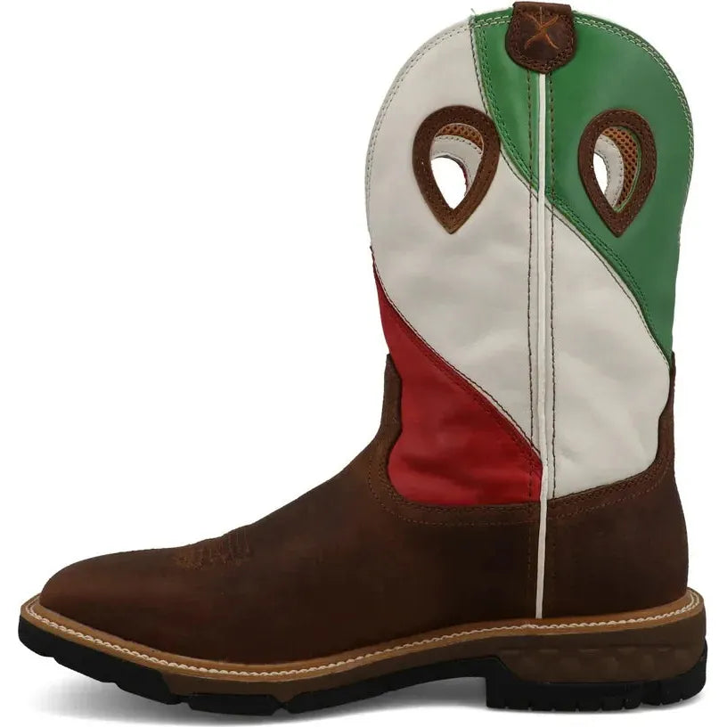 Twisted X Men's CellStretch 11" Comp Toe Waterproof Western Work Boot - Brown - MXBW006