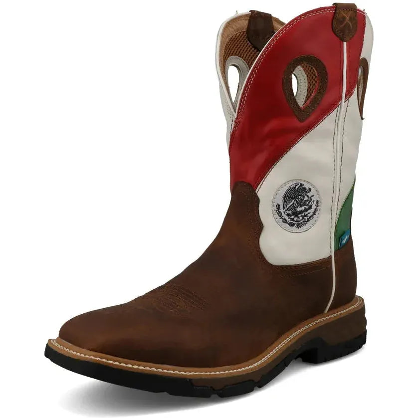 Twisted X Men's CellStretch 11" Comp Toe Waterproof Western Work Boot - Brown - MXBW006