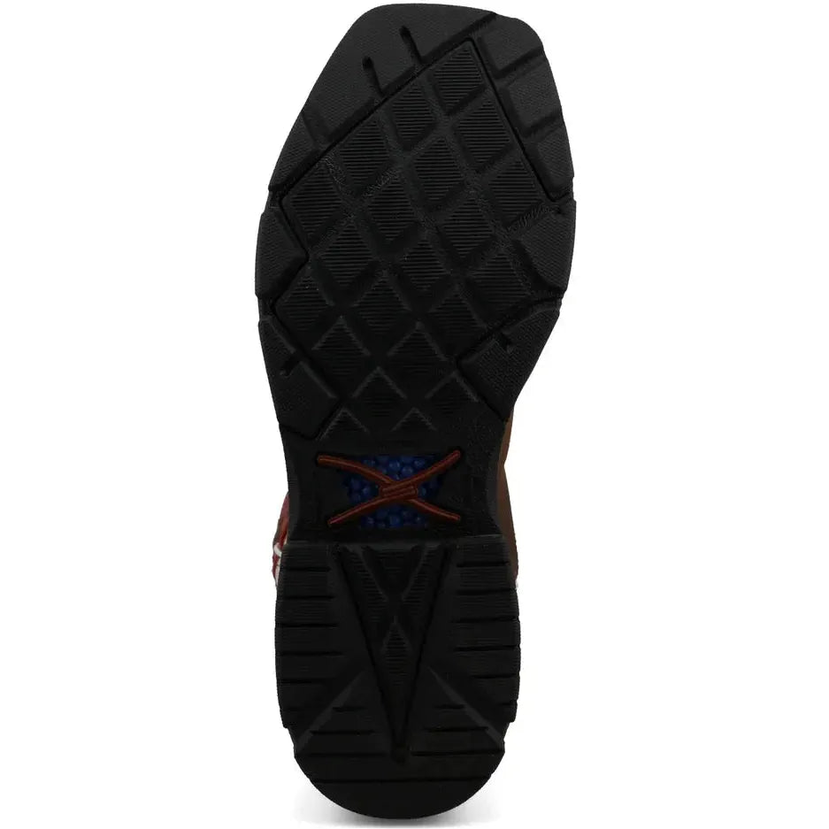 Twisted X Men's CellStretch 11" Comp Toe Waterproof Western Work Boot - Brown - MXBW006