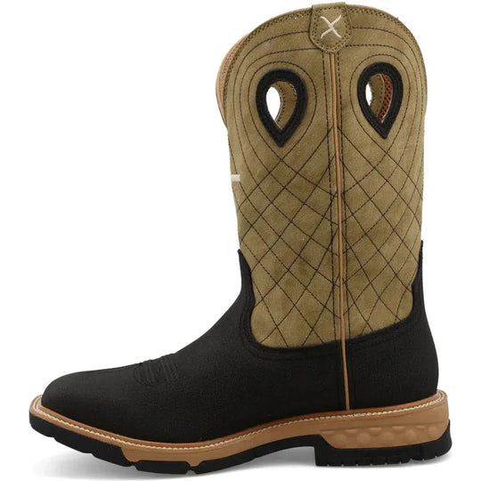 Twisted X Men's CellStretch 12" Comp Toe Waterproof Western Work Boot - Kiwi - MXBW007 - Overlook Boots