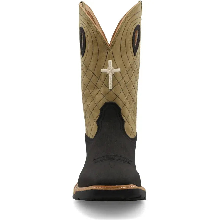 Twisted X Men's CellStretch 12" Comp Toe Waterproof Western Work Boot - Kiwi - MXBW007