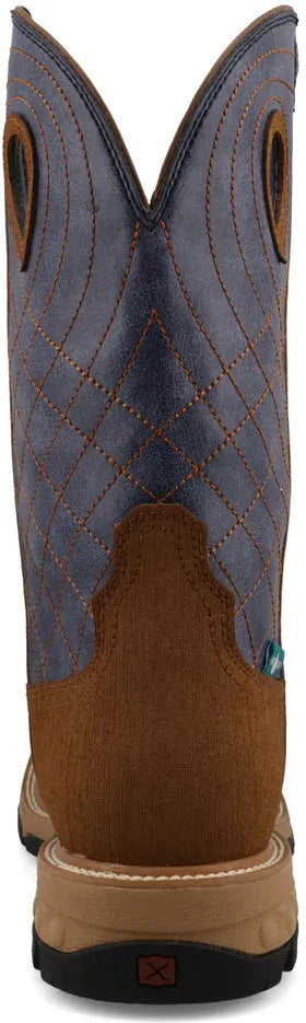 Twisted X Men's CellStretch 12" Square Toe Waterproof Western Work Boot - Clay - MXBW008