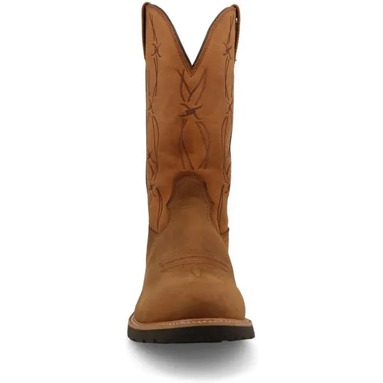 Twisted X Men's CellStretch 12" Round Toe Waterproof Western Work Boot - Brown - MXBW009 - Overlook Boots