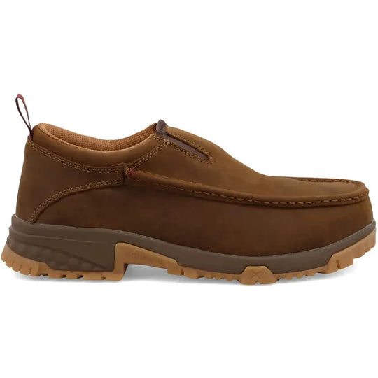 Twisted X Men's Driving Comp Toe Slip On Work Shoe - Saddle - MXCC003 7 / Medium / Brown - Overlook Boots