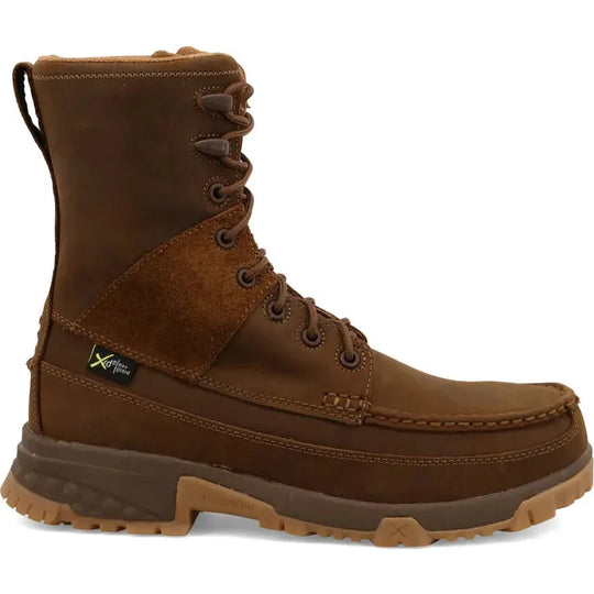 Twisted X Men's CellStretch 8" Comp Toe Lace Up Work Boot - Saddle - MXCCM01 7 / Medium / Brown - Overlook Boots