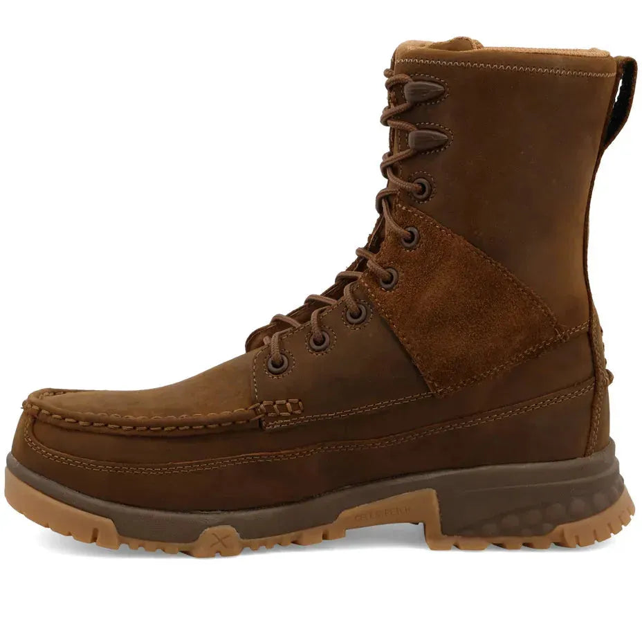 Twisted X Men's CellStretch 8" Comp Toe Lace Up Work Boot - Saddle - MXCCM01 - Overlook Boots