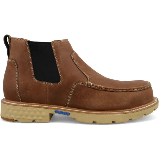 Twisted X Men's CellStretch 4" Comp Toe Chelsea Work Boot - Ginger - MXCN002 7 / Medium / Brown - Overlook Boots