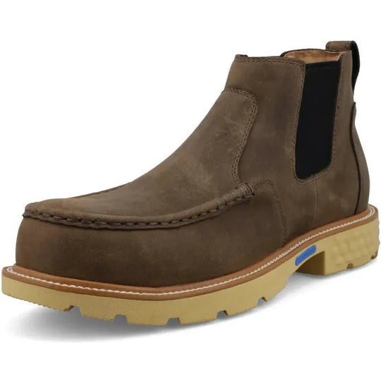 Twisted X Men's CellStretch 4" Comp Toe Chelsea Work Boot - Shitake - MXCN003 - Overlook Boots