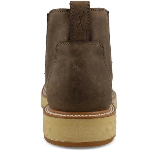 Twisted X Men's CellStretch 4" Comp Toe Chelsea Work Boot - Shitake - MXCN003 - Overlook Boots