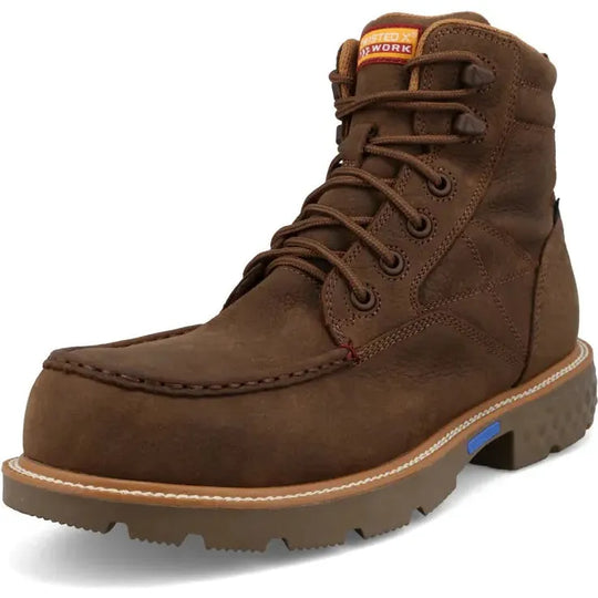 Twisted X Men's BarnShield 6" Comp Toe Waterproof Work Boot - Oak - MXCNW12 - Overlook Boots