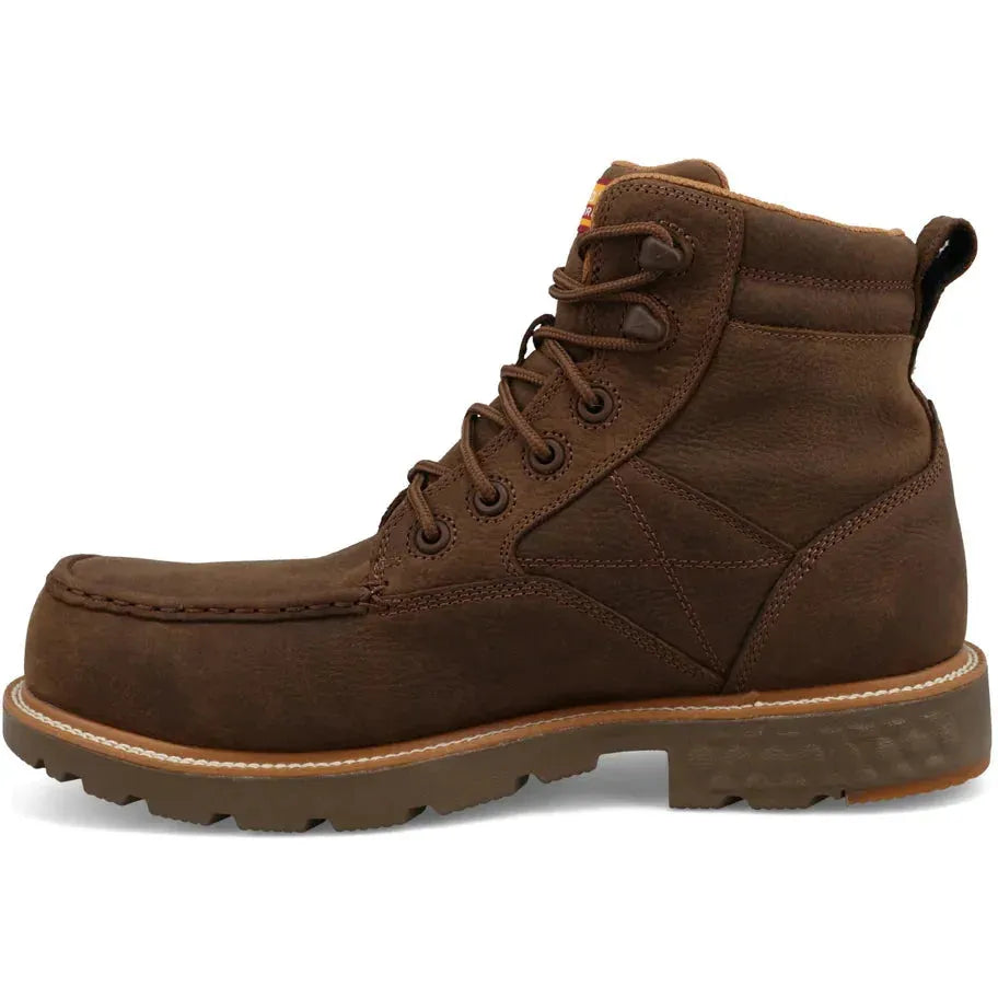 Twisted X Men's BarnShield 6" Comp Toe Waterproof Work Boot - Oak - MXCNW12