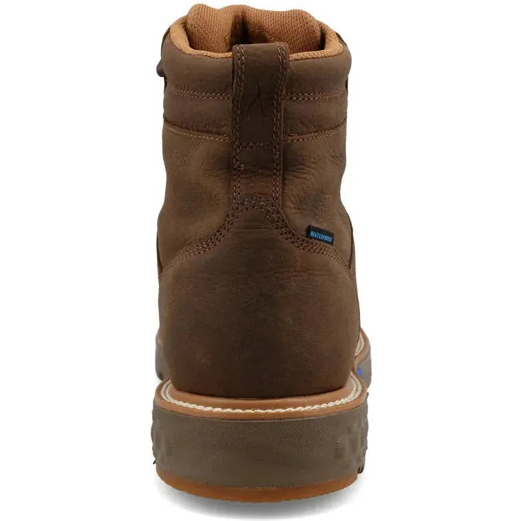 Twisted X Men's BarnShield 6" Comp Toe Waterproof Work Boot - Oak - MXCNW12