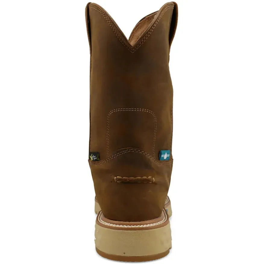 Twisted X Men's CellStretch 10" Comp Toe Waterproof Work Boot- Saddle- MXCNWM1