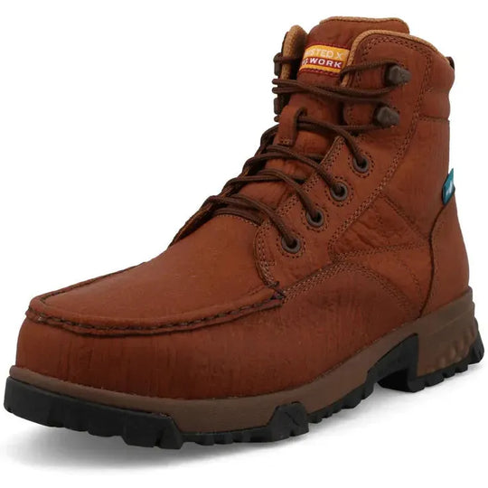 Twisted X Men's CellStretch 6" Comp Toe Waterproof Work Boot - Rust - MXCNWM2 - Overlook Boots