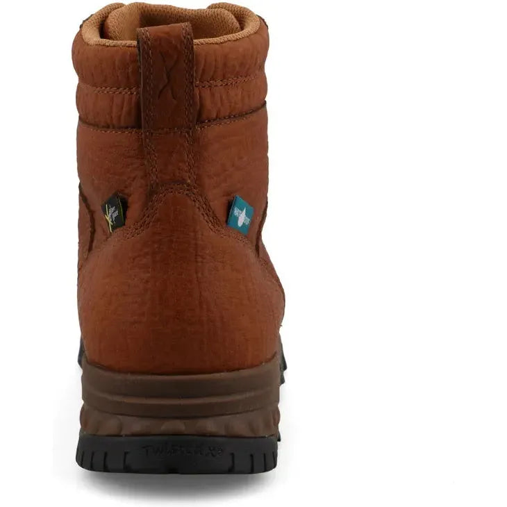 Twisted X Men's CellStretch 6" Comp Toe Waterproof Work Boot - Rust - MXCNWM2