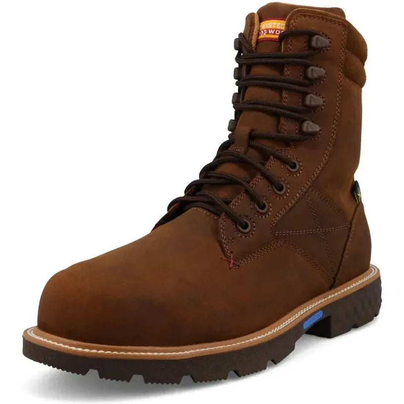 Twisted X Men's CellStretch 8" Comp Toe Metguard Waterproof Work Boot - Toffee - MXCNWM3