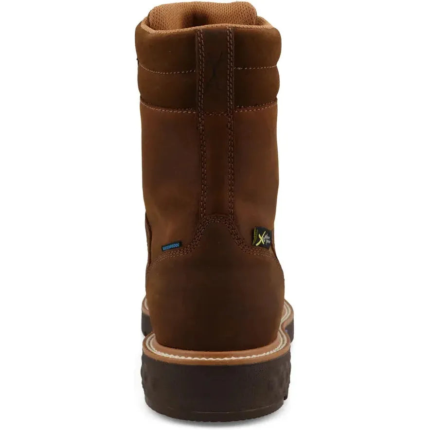 Twisted X Men's CellStretch 8" Comp Toe Metguard Waterproof Work Boot - Toffee - MXCNWM3