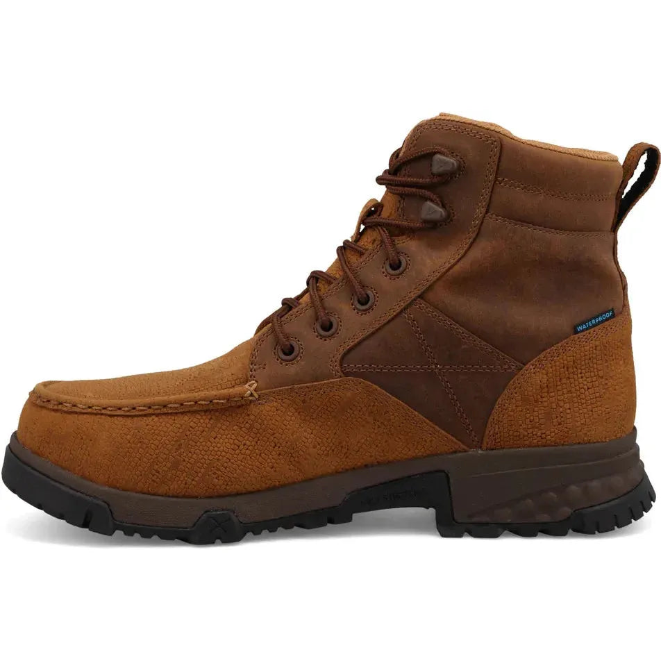 Twisted X Men's CellStretch 6" Comp Toe Waterproof Work Boot - Saddle - MXCNWM4