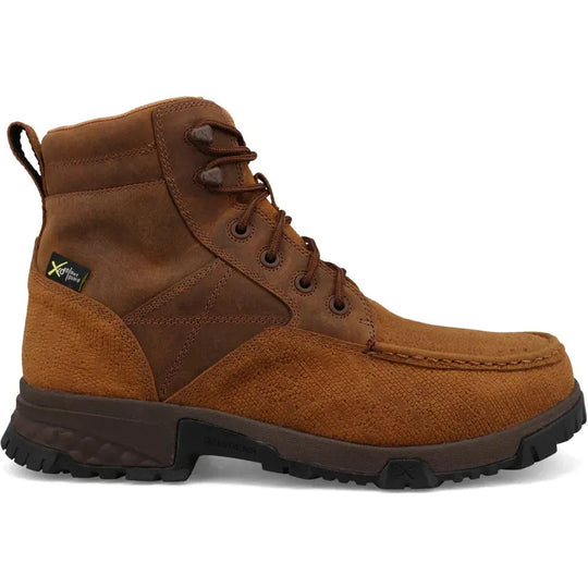 Twisted X Men's CellStretch 6" Comp Toe Waterproof Work Boot - Saddle - MXCNWM4 7 / Medium / Brown - Overlook Boots