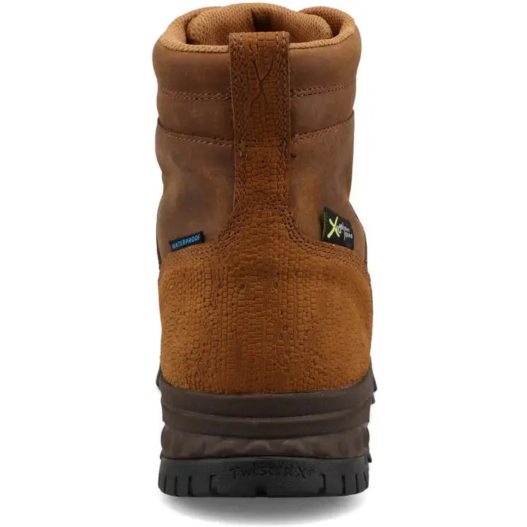 Twisted X Men's CellStretch 6" Comp Toe Waterproof Work Boot - Saddle - MXCNWM4