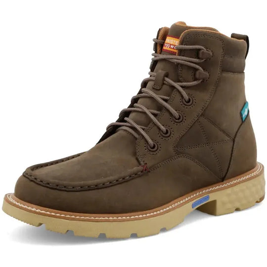 Twisted X Men's CellStretch 6" Comp Toe Waterproof Work Boot - Shitake - MXCW004 - Overlook Boots