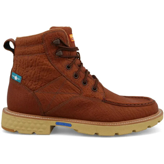 Twisted X Men's CellStretch 6" Comp Toe Waterproof Work Boot - Rust - MXCW005 7 / Medium / Brown - Overlook Boots