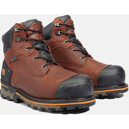 Timberland Pro Men's Boondock 6" Composite Toe Waterproof Work Boot- Brown- TB192641214 - Overlook Boots