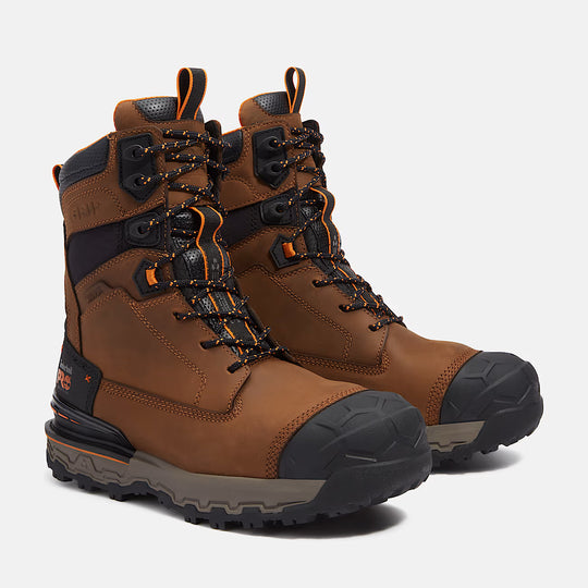 Timberland Pro Men's Boondock Ultralight 8" Comp Toe WP Work Boot - Brown - TB0A648YEM8 - Overlook Boots