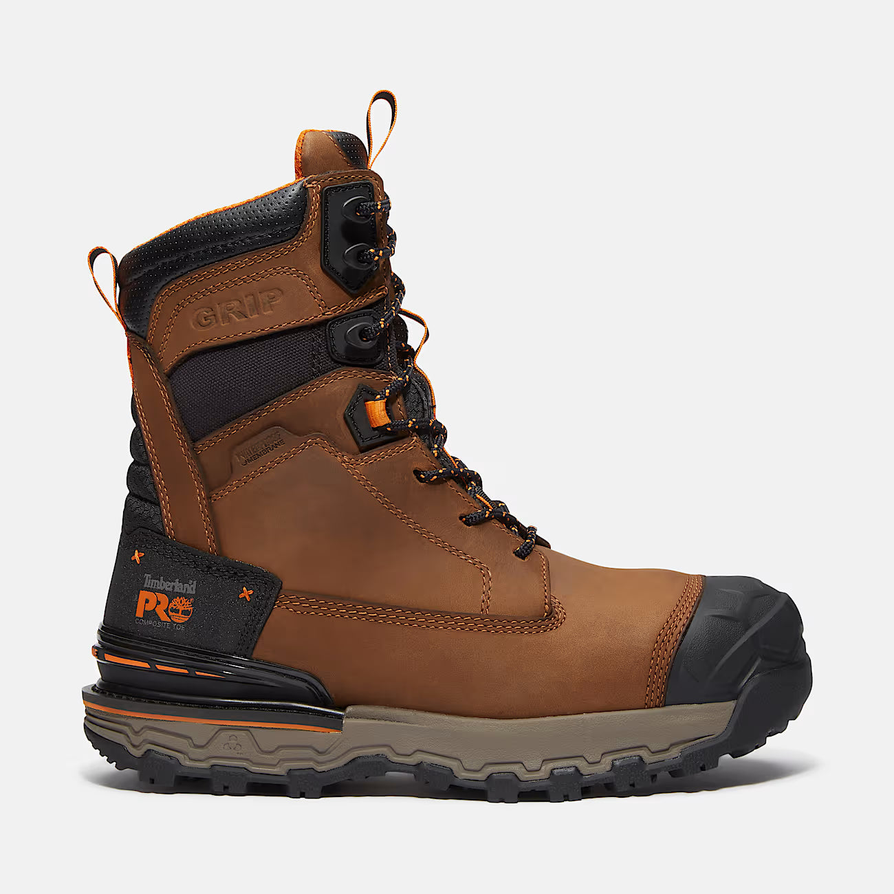 Timberland Pro Men's Boondock Ultralight 8" Comp Toe WP Work Boot - Brown - TB0A648YEM8 - Overlook Boots