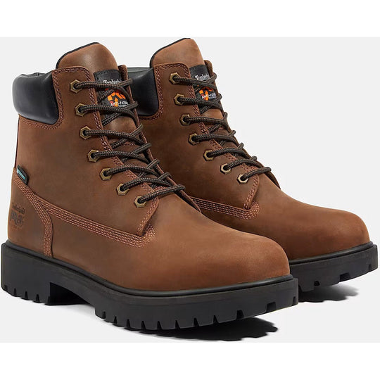 Timberland Pro Men's Direct Attach 6" Soft Toe Waterproof Work Boot- Brown- TB138020242 - Overlook Boots