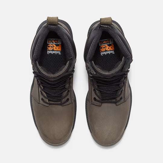 Timberland Pro Men's Montauk 6" Soft Toe Waterproof Work Boot - Grey - TB0A647QEJO - Overlook Boots