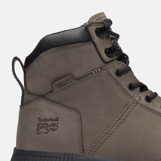 Timberland Pro Men's Montauk 6" Soft Toe Waterproof Work Boot - Grey - TB0A647QEJO - Overlook Boots