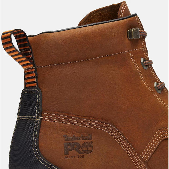 Timberland Pro Men's Tempe 6" Alloy Toe SR Work Boot- Brown- TB0A2QFUEM8 - Overlook Boots