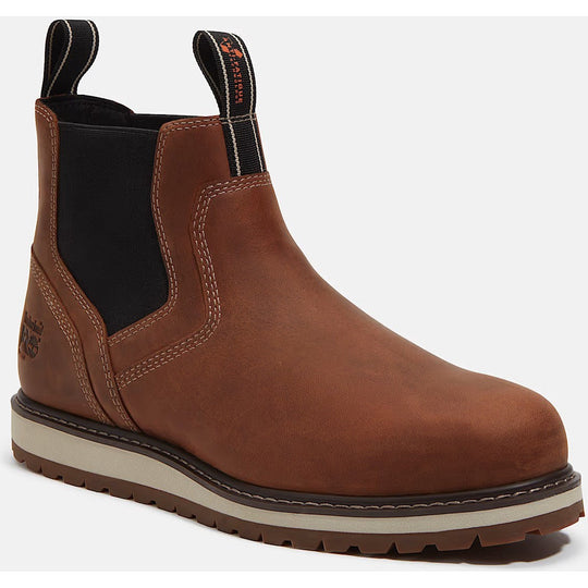 Timberland Pro Men's Irvine Soft Toe Wedge Work Boot- Brown- TB0A66BUEM4 - Overlook Boots