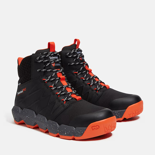 Timberland Pro Men's Morphix 6" Comp Toe Waterproof Work Boot - Black - TB0A63YKEK5 - Overlook Boots