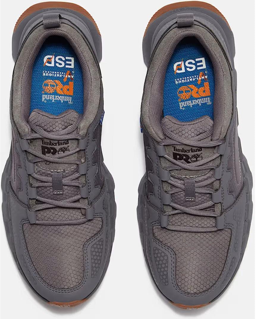 Timberland Pro Men's Powertrain Composite Toe Sneaker Work Shoe- Grey- TB0A67NQY55 - Overlook Boots