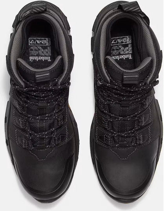 Timberland Pro Men's Tempe 6" Soft Toe Waterproof Work Boot- Black- TB0A63WQEK5 - Overlook Boots