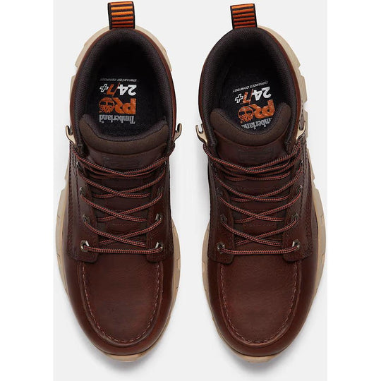 Timberland Pro Men's Tempe Moc Toe WP Work Boot- Rust- TB0A5TMEEM6 - Overlook Boots