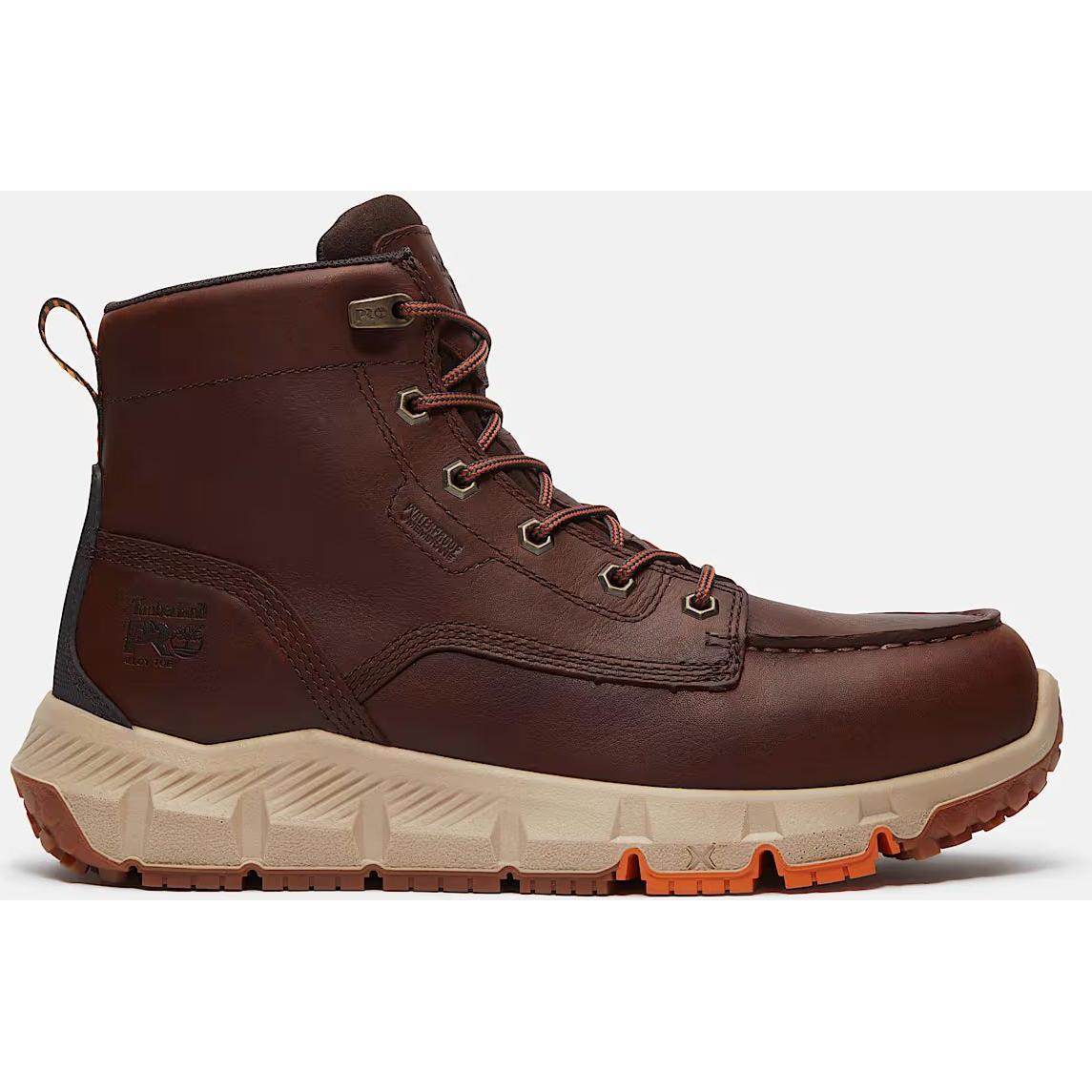 Timberland Pro Men's Tempe Moc Toe WP Work Boot- Rust- TB0A5TMEEM6 7.0 / Medium / Rust - Overlook Boots