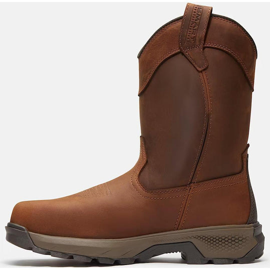 Timberland Pro Men's Titan Comp Toe WP Pull On Work Boot Brown TB0A44DGEM4 - Overlook Boots