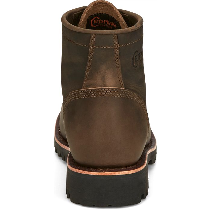 Chippewa Men's Classic 2.0 6" Plain Toe Work Boot - Brown - NC2080  - Overlook Boots