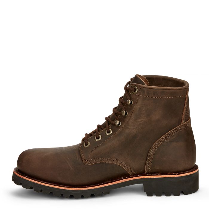 Chippewa Men's Classic 2.0 6" Steel Toe Work Boot - Brown - NC2081  - Overlook Boots