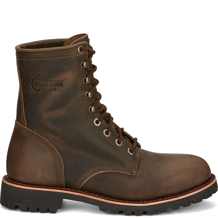 Chippewa Men's Classic 2.0 8" Soft Toe Lace Up Work Boot -Brown- NC2085  - Overlook Boots