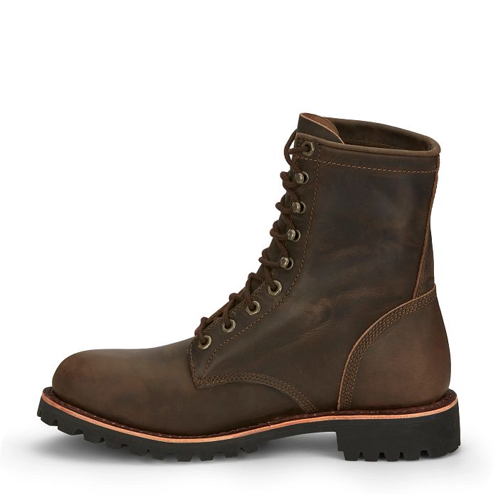 Chippewa Men's Classic 2.0 8" Soft Toe Lace Up Work Boot -Brown- NC2085  - Overlook Boots