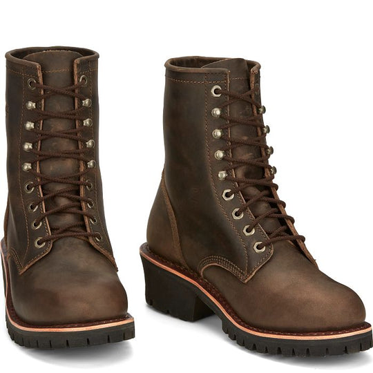 Chippewa Men's Classic 2.0 8" Soft Toe Lace Up Work Boot -Brown- NC2090  - Overlook Boots