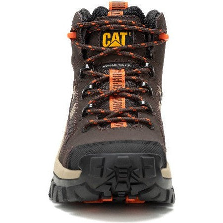 Cat Men's Invader Mid Vent CT Slip Resist Work Boot -Coffee- P91663  - Overlook Boots