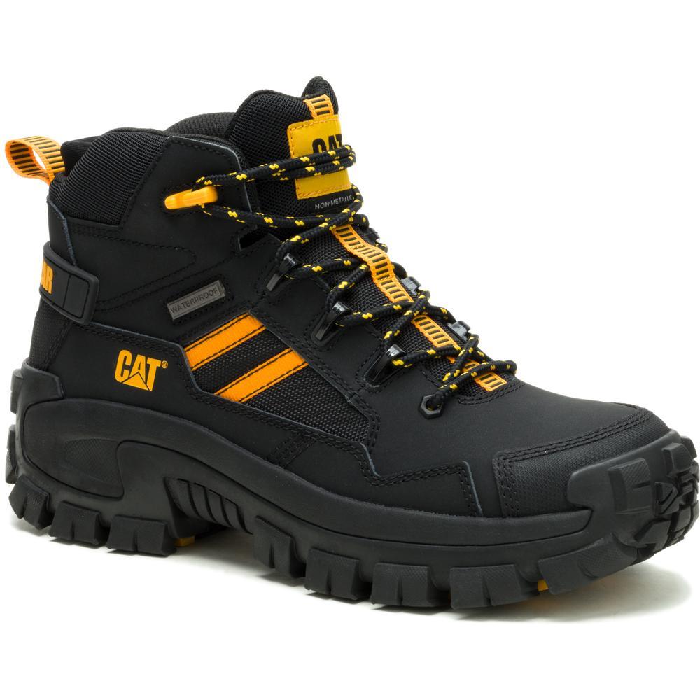 Cat Men's Invader Mid Vent Composite Toe Waterproof Slip Resistant Work Boot -Black- P91756 - Overlook Boots