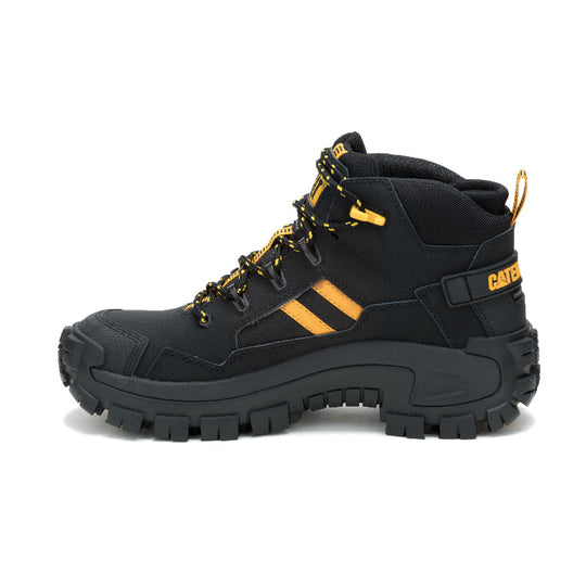 Cat Men's Invader Mid Vent Composite Toe Waterproof Slip Resistant Work Boot -Black- P91756 - Overlook Boots