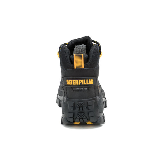 Cat Men's Invader Mid Vent Composite Toe Waterproof Slip Resistant Work Boot -Black- P91756 - Overlook Boots