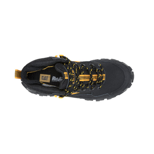 Cat Men's Invader Mid Vent Composite Toe Waterproof Slip Resistant Work Boot -Black- P91756 - Overlook Boots